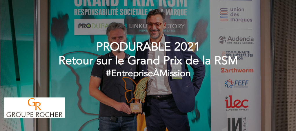 Le Groupe Rocher reçoit le prix Entreprise à mission lors du 4ème Grand Prix de la RSM pour sa mission « Reconnect People To Nature »